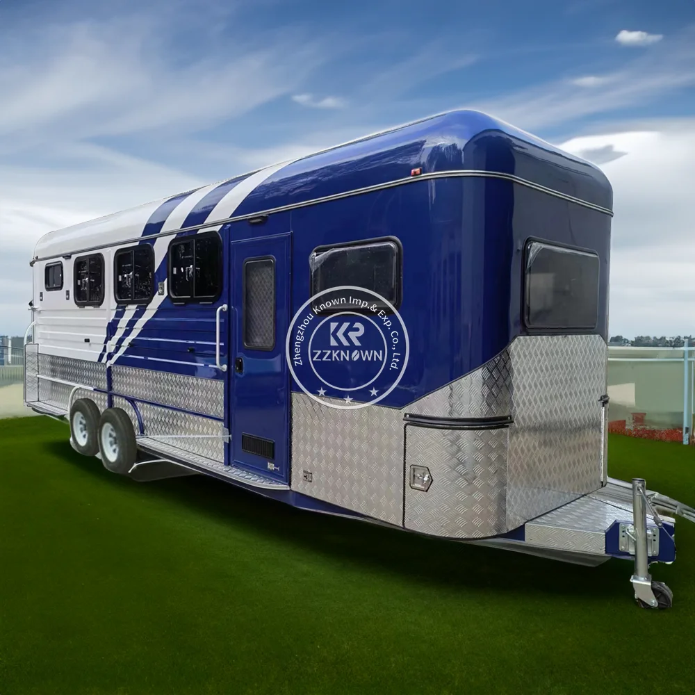 3 Horse Trailers Livestock Trailer Truck Cattle Transporter Horse Trailers With Living Quarters