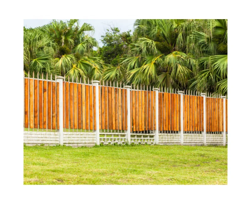 Outdoor Wooden Composite Fence Panel Modern WPC Wood Plastic Composite Fencing Board Garden Gate WPC Fencing