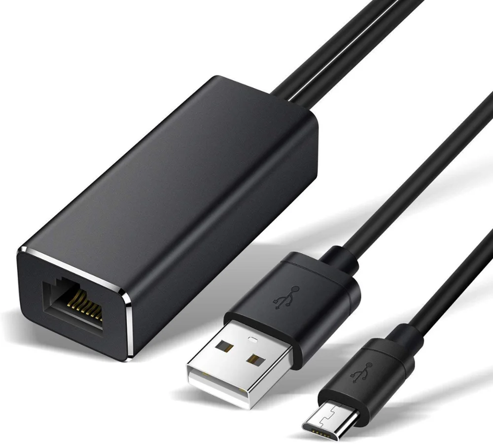 Micro USB для RJ45 Ethernet адаптер с кабель питания