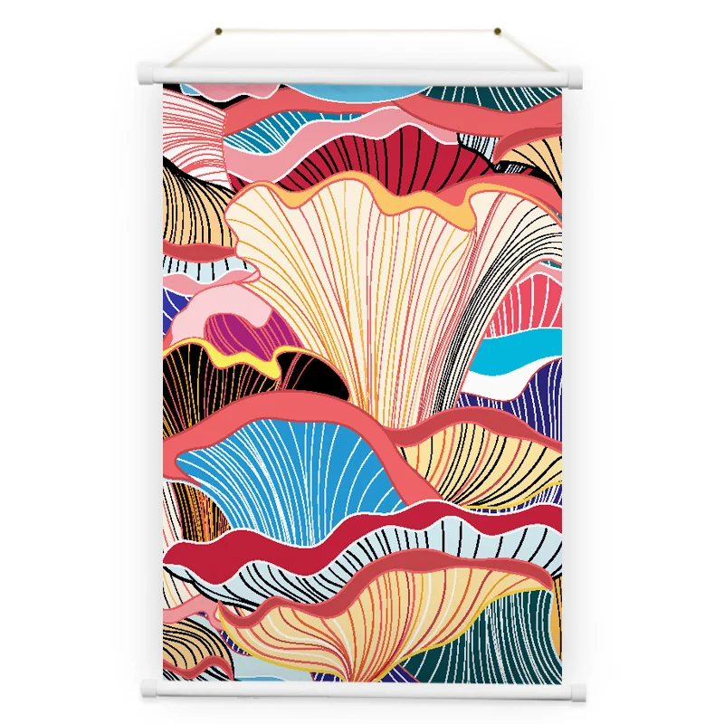 Custom Design Fast Delivery Hanging scroll Anime Hanging Poster With Plastic/ Aluminium Rod Wall Scroll