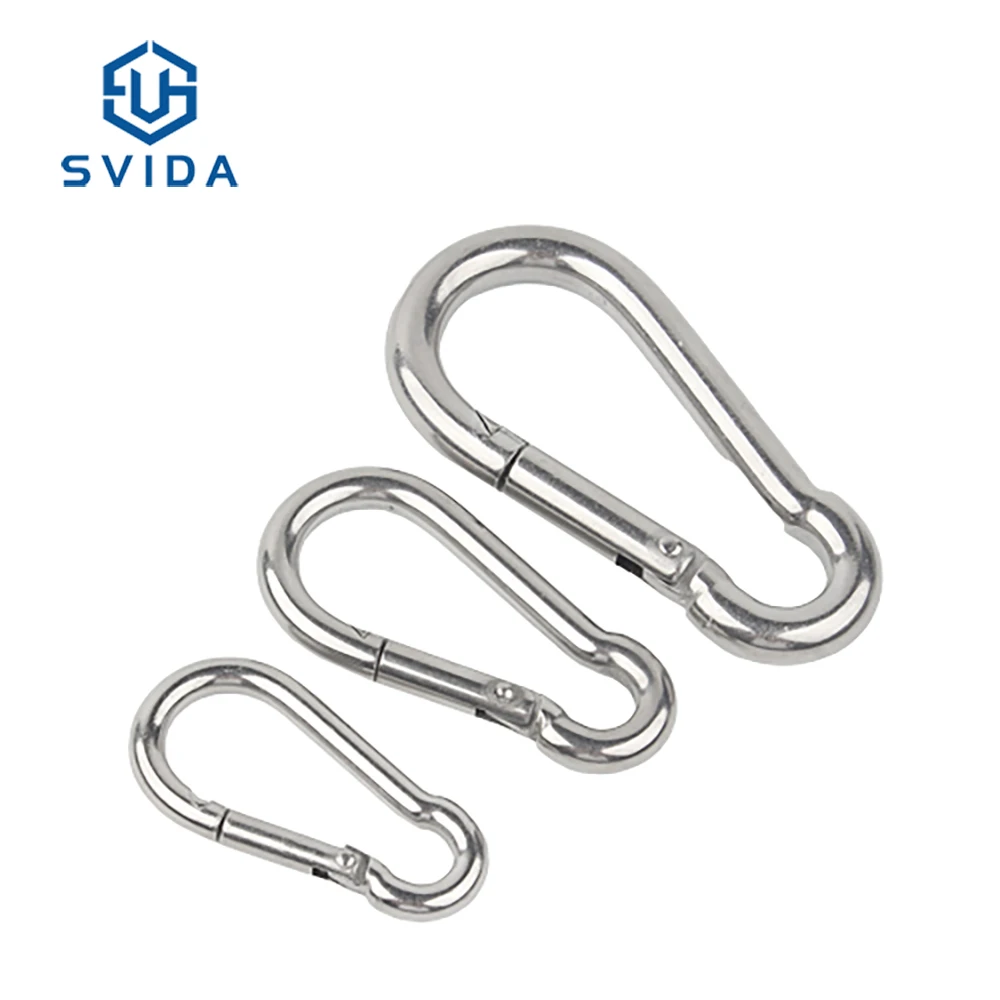 304/316 Stainless Steel Spring Snap Hook for Camping Hiking Snap Hook