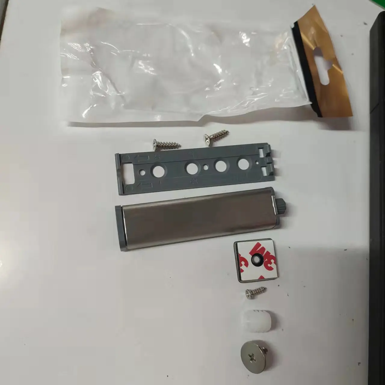 Stainless steel bottom installed magnetic  push to open latch rebound device push to open system cabinet soft close damper