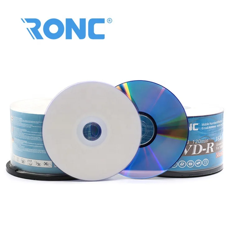 RONC, оптовая продажа, лучшее качество, 50 упаковок, пустой dvd r 16x4,7 ГБ, печатный dvd