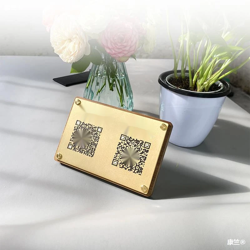 Multi Qr-код акриловая подставка T-образная панель дисплея бизнес-зеркало акриловый знак социальных медиа