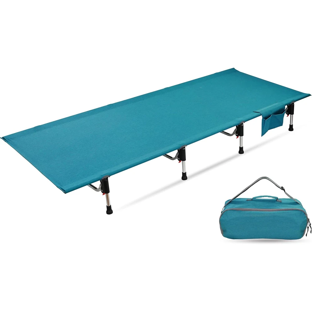 Lightweight Aluminium Picnic Bed Single Tent Cots Compact Portable Folding Camping Bed