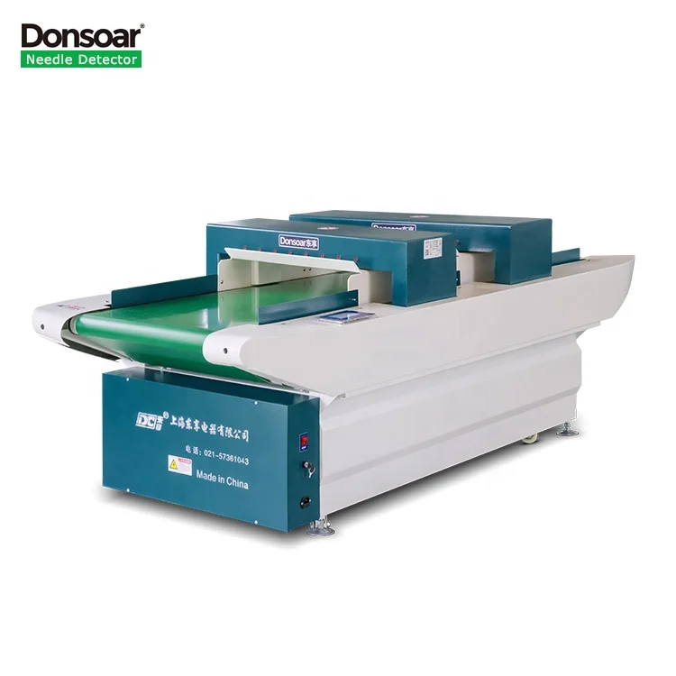 
Customized conveyor belt industrial double probe metal needle detector used for garment/spinning/textile plant 