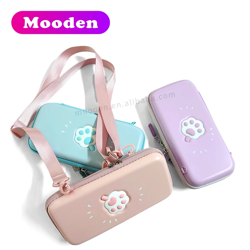 For Switch Cute Cat Claw Storage Bag Travel Carry Case Cover Hard Bag for Nintendo Switch Lite Game Accessories