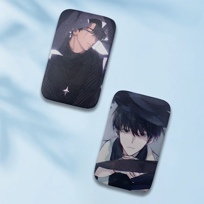 China Manufacture Custom Promotional Square Shape Tin Button Badge with Frosted Film