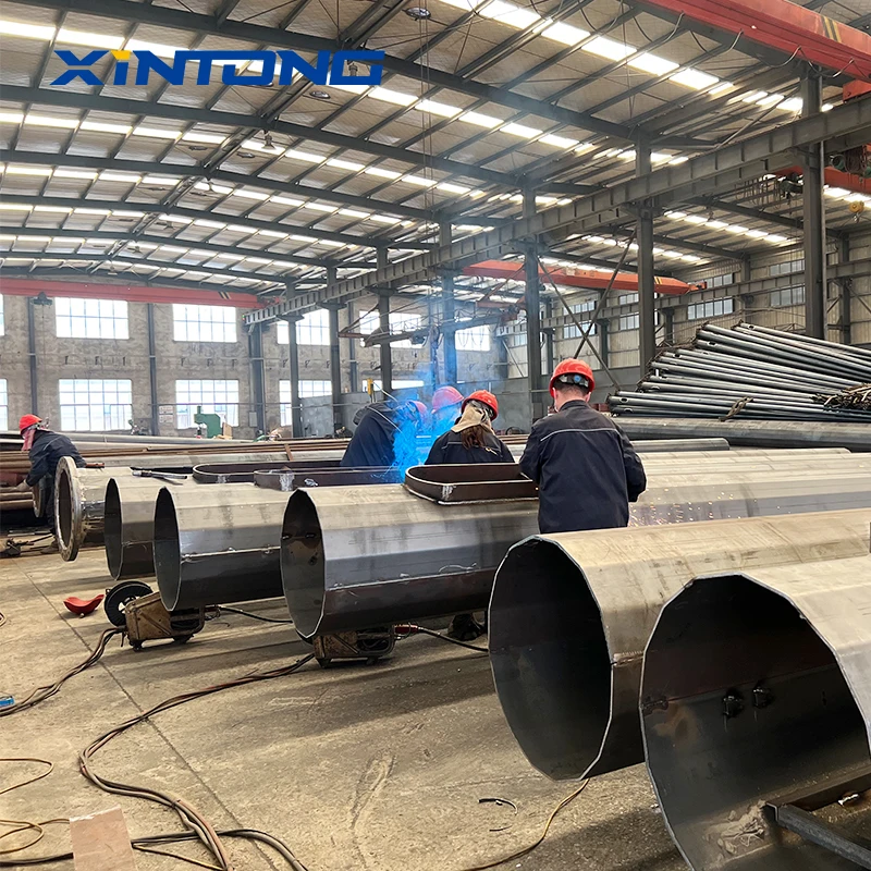 XINTONG Customizable 7 Meter Galvanized Single Arm Street Light Pole
