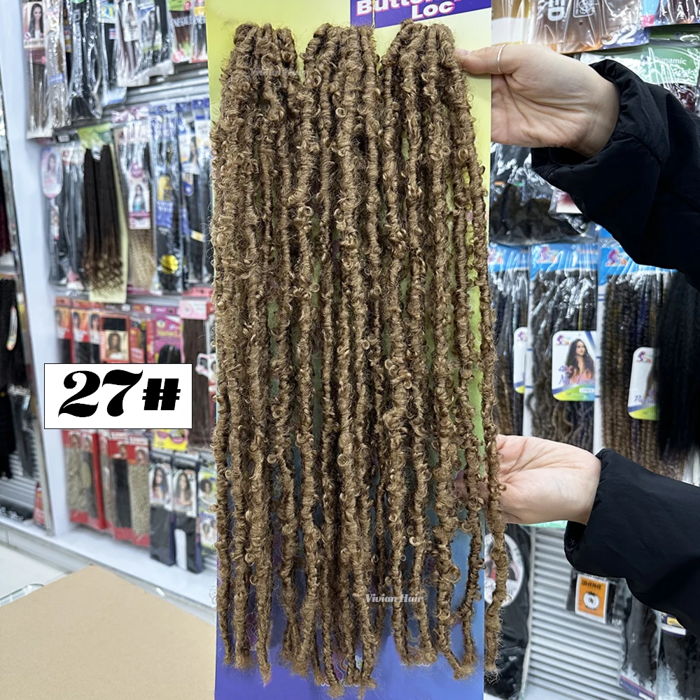 Long pre looped butterfly loc 20inch 24strands/pack ombre colorful 3x butterfly locks braiding hair crochet hair extension