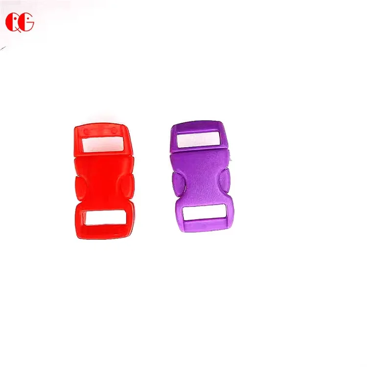 Customizable 20mm Red Curved Plastic Buckle Can Be Used for Pet Webbing Bracelet Parachute and Backpack