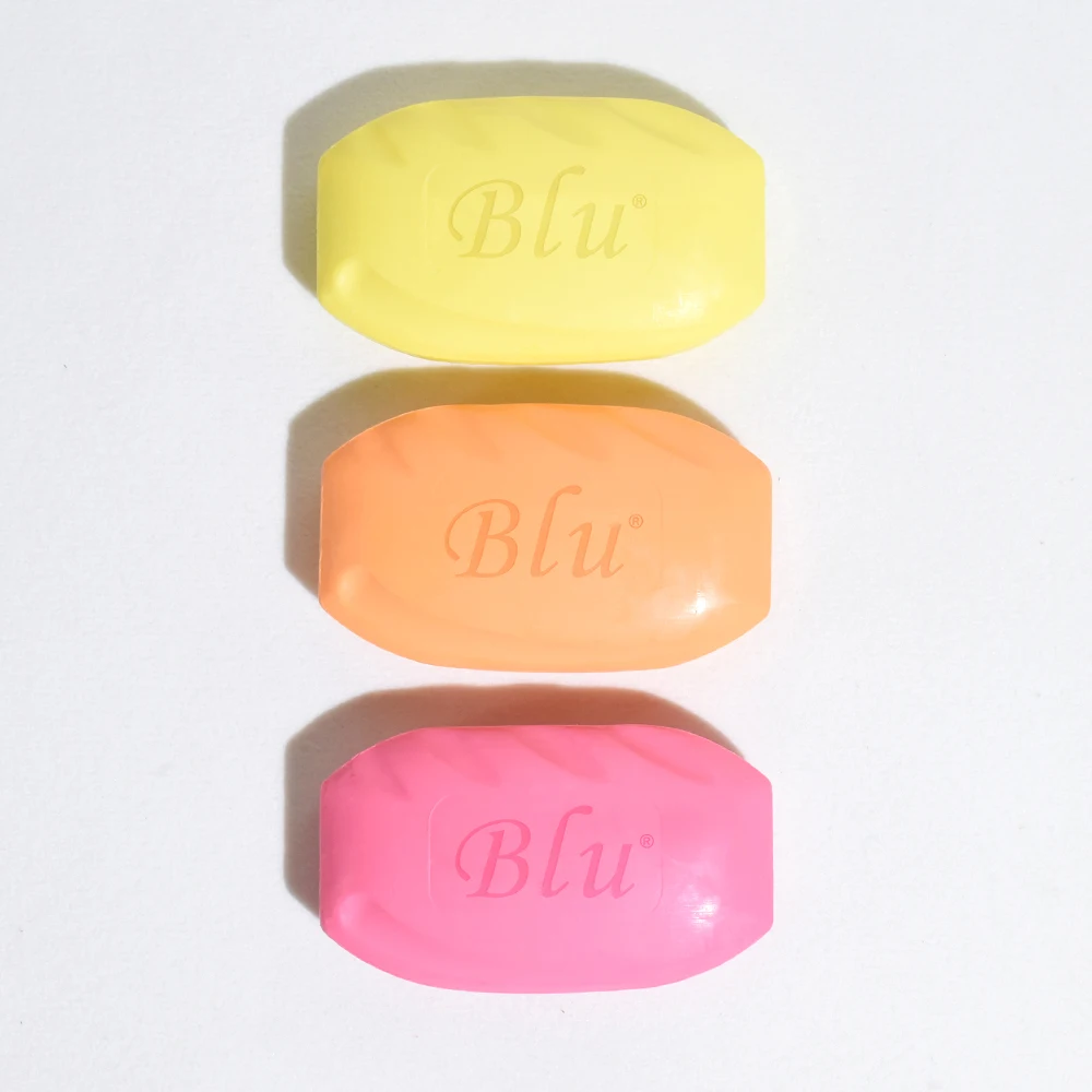 New competitive price BLU best daily dry skin clean whitening famous toilet soap lemon strawberry orange bath soap wholesale