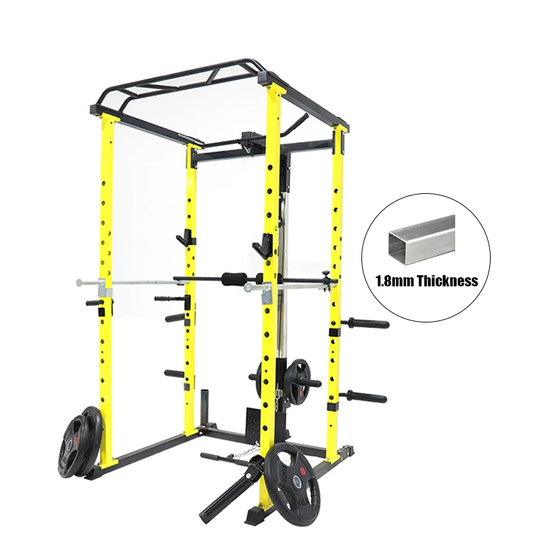 
FlagWorld Multifunction smith Machine weight cage power rack hole gym cage system bounce leg training squat rack Custom logo 