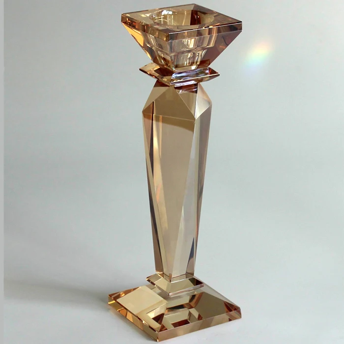 European Style Table Decoration  Candlestick Crystal Glass Candle Holder For Home Restaurant