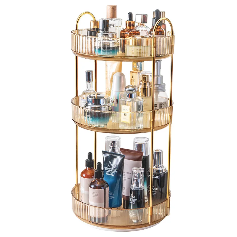 Cosmetic Storage Box, Rotatable Storage Rack, Multifunctional Transparent Dressing Table
