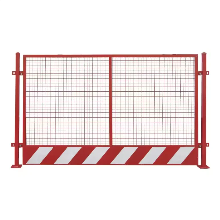 High Warning protective accident prevention foundation pit fence of buildings under construction Foundation pit guardrail