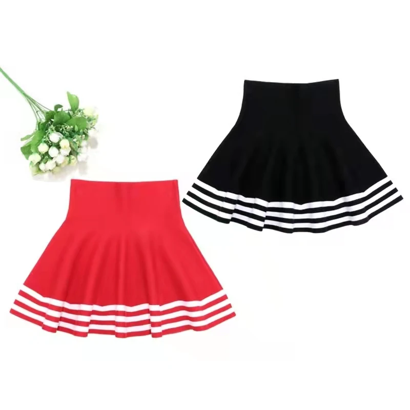 Fashion Cheap Price Pleated Knit Skirt Preppy Style Short Skirt Whole Sale School Uniform Girl Pleated Grid Skirt Customizable