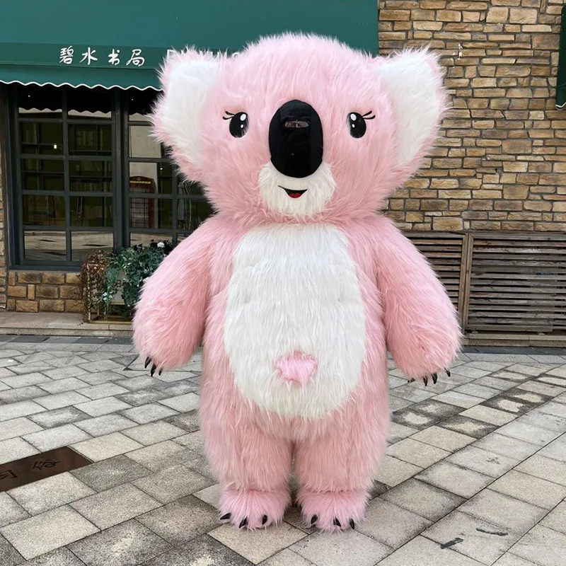 Net celebrity bear clothing adult inflatable koala cartoon mascot costume doll suit plush head cover for sale