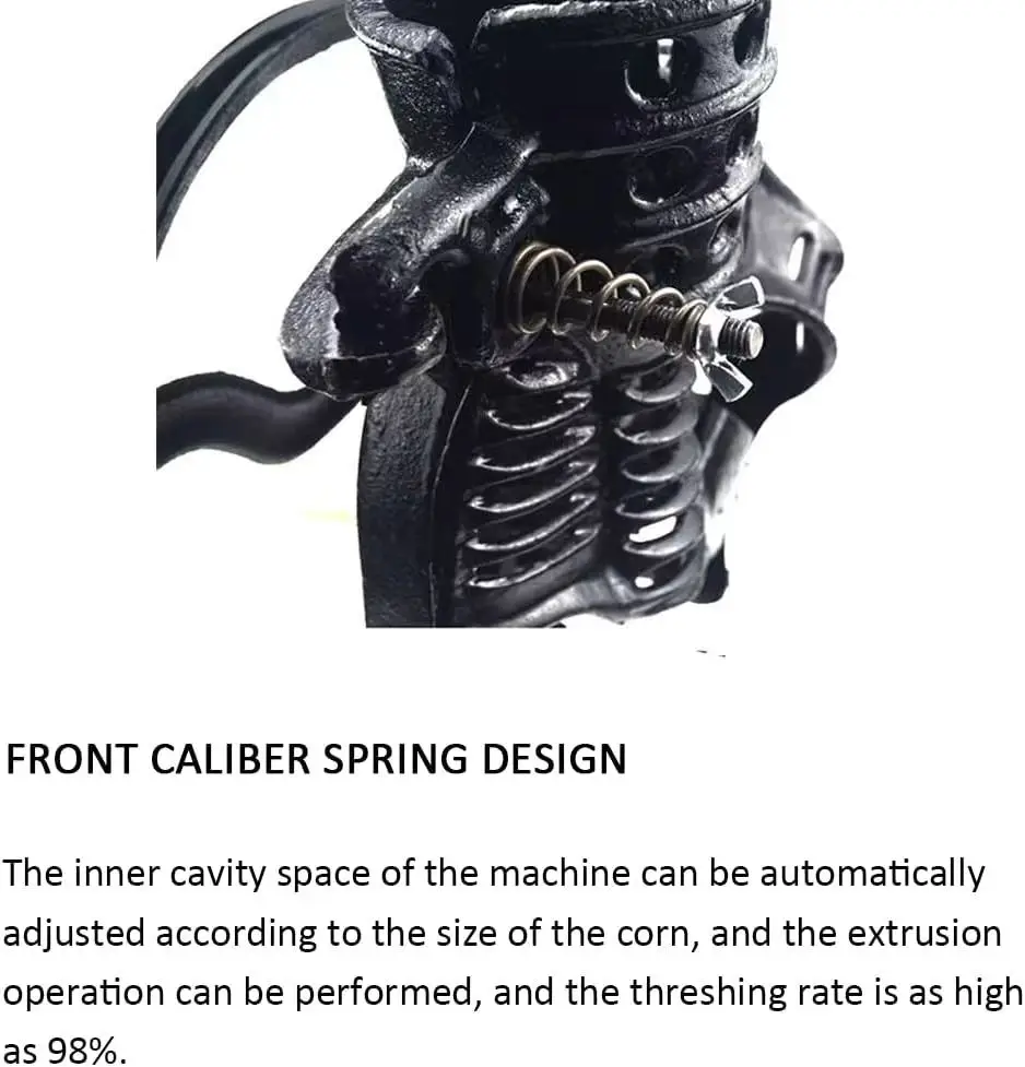 Cast Iron Hand Corn Sheller Solid Shelling Machine Manual Farm Corn Thresher Corn Remover Tools with Wooden Handle