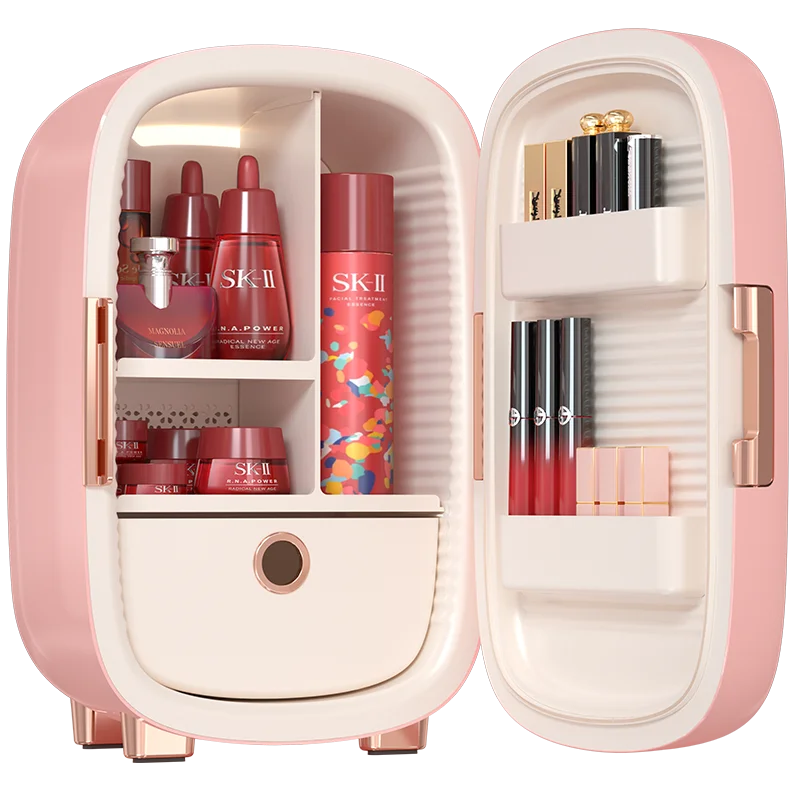 12L cosmetic fridge For Skincare beautiful in colors 100- 240V Custom portable beauty skincare single door small refrigerator