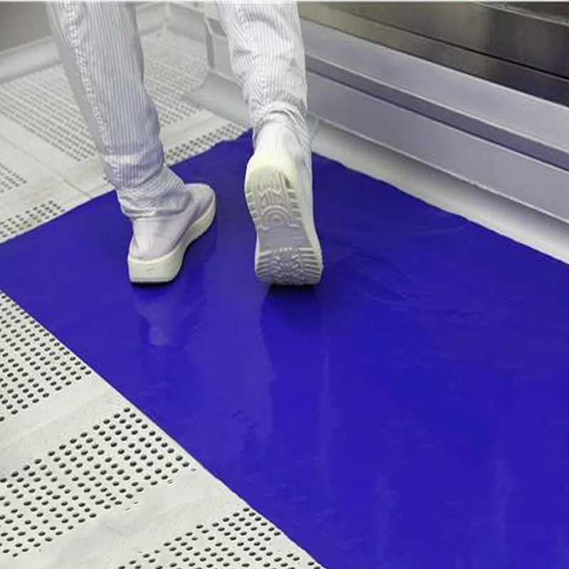 Myesde 24*36 Esd 30 Sheet Cleanroom Disposable Reusable Tacky Dust Mat Sticky Mat for Hospital Blue Pad for Clean Door Entrance