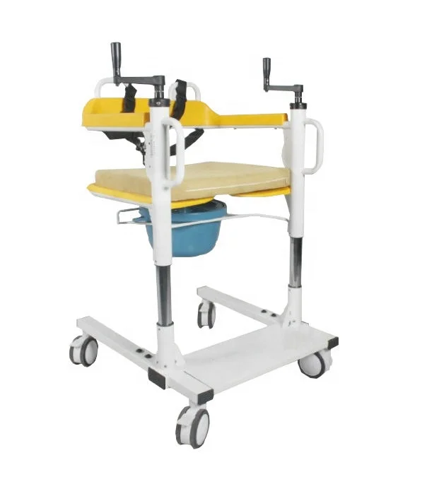 Hot Sale Multi-purpose Patient Lift and Transfer Chair Patient Wheelchair with Commode for Disabled Elderly