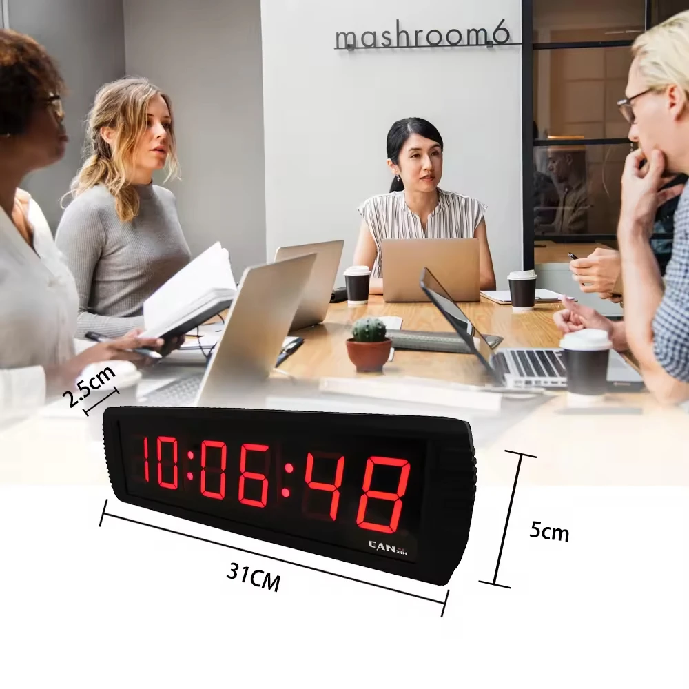 Ganxin wall NTP clock indoor retro led clock for school hospital office