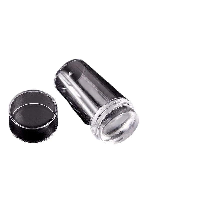 wholesale Nail art silicone seal printing transfer seal white edge style with scraper lid set tool stamping nail french