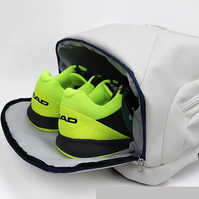 Custom Logo Lightweight PU Leather Badminton Racket Tennis Sports Bag Backpack