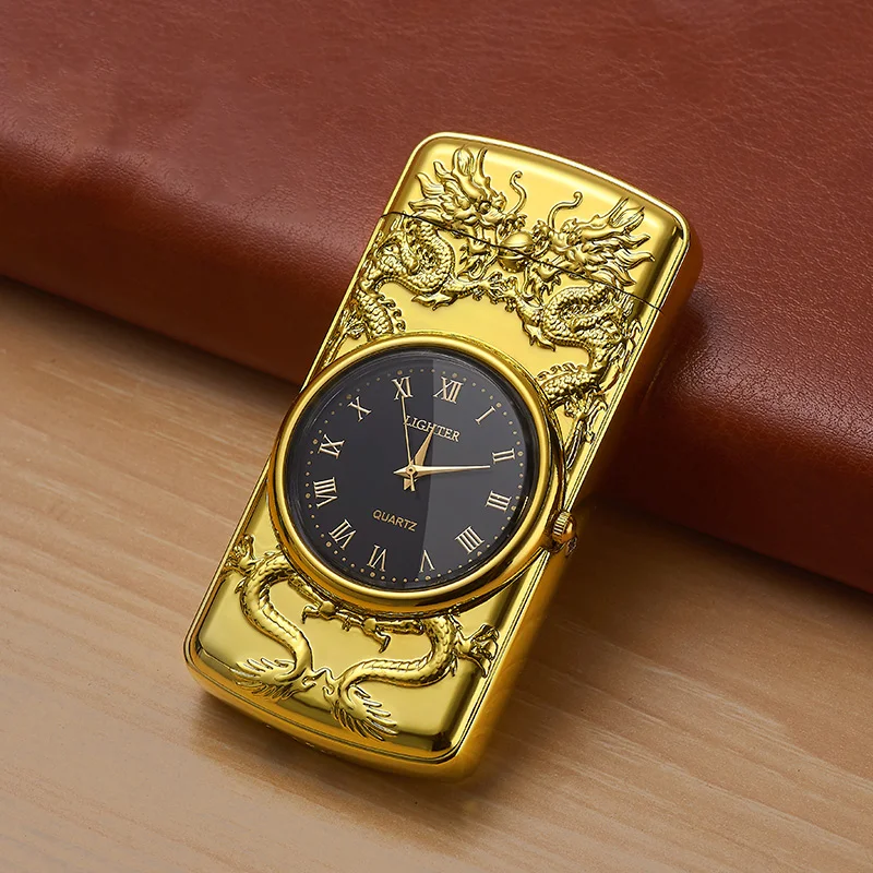 DEBANG Luxury Lighter Creative New Products Most Popular Blue Flame Watch design Windproof Lighter