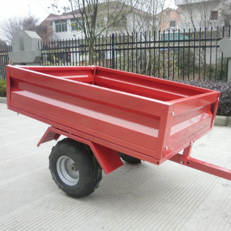 Factory Sales ATV 2 Wheels Hot Dip Galvanized Farm Box Trailer