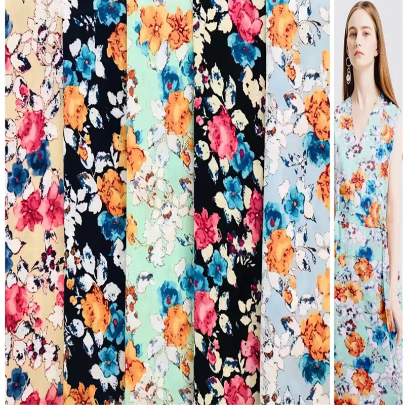 Custom Stock Lot 100%rayon Printing Fabric Woven Plain Rayon Fabric For Sarong Dress