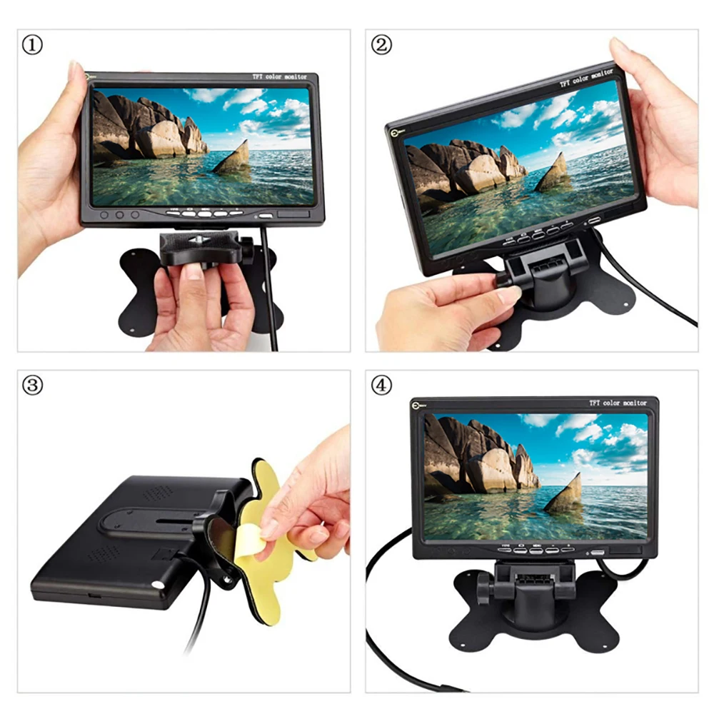 
7inch TFT/LCD Screen Reverse View Monitor Car Monitor with 2 AV input for CAR TRUCK BUS rear view Camera OEM/ODM Accepted 