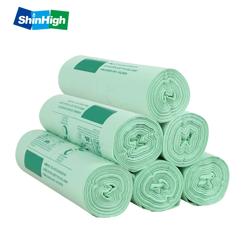 ecofriendly packaging custom cornstarch biodegradable bio  bag on roll