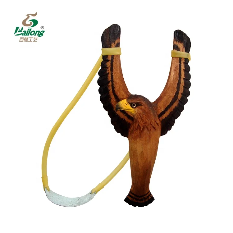 New design bird shape kids toy wooden slingshot