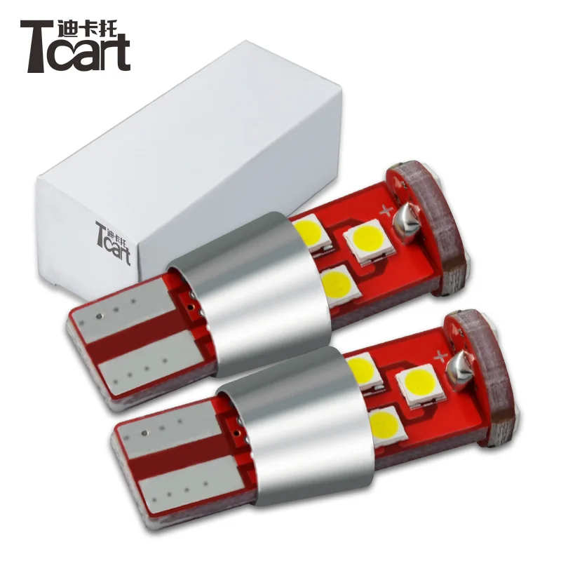 Tcart auto lighting bulb super Bright 12v 168 W5W Wedge 9SMD 3030 Chipsets LED Replacement Bulbs Error Free t10 canbus car led