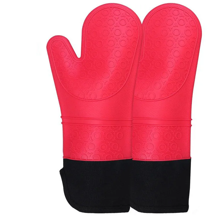 New Arrival Fox Mouth Circle Long Silicone Glove Hand Microwave Oven Insulated Multifunctional  Glove For Kitchen Use