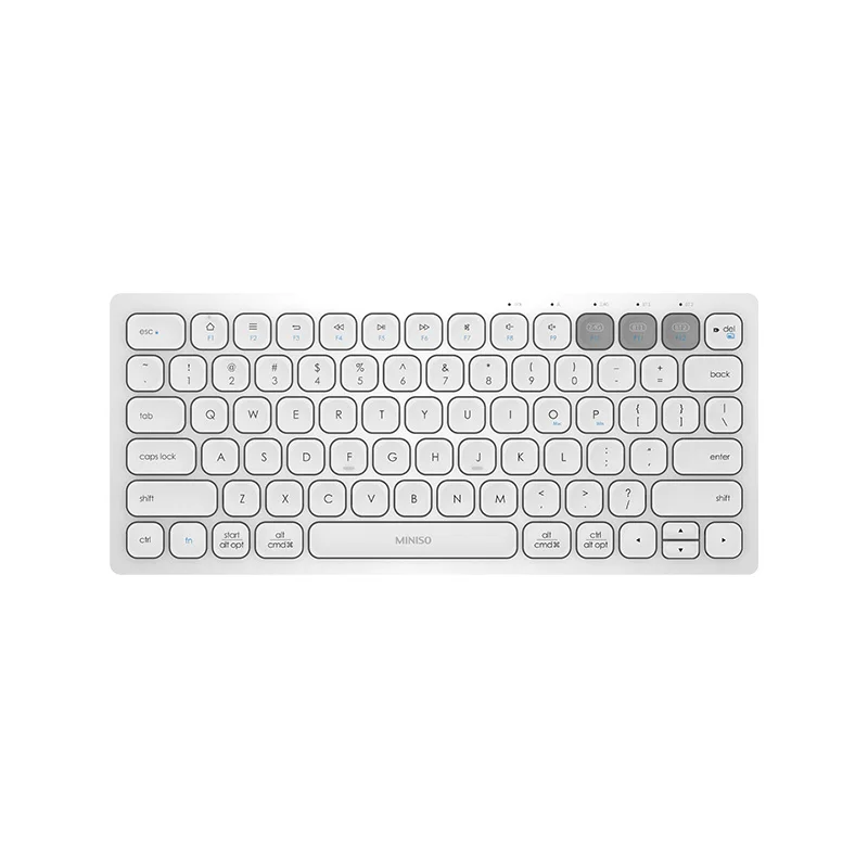 Wireless Keyboard for iOS Android Windows Device, Mini Small Slim Light Portable for iPhone/iPad Pro/Air/iMac, Tablets