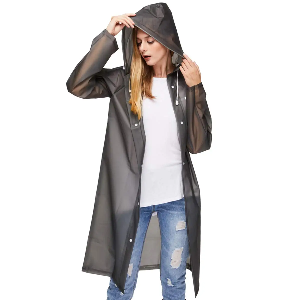 Wholesale high quality durable reusable long eva raincoats