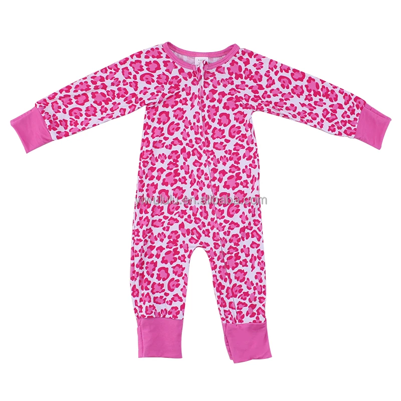 Bamboo Viscose Soft Baby Jumpsuit Pajamas Newborn Sleepers Boy Girl Clothes Printed Custom Baby Rompers