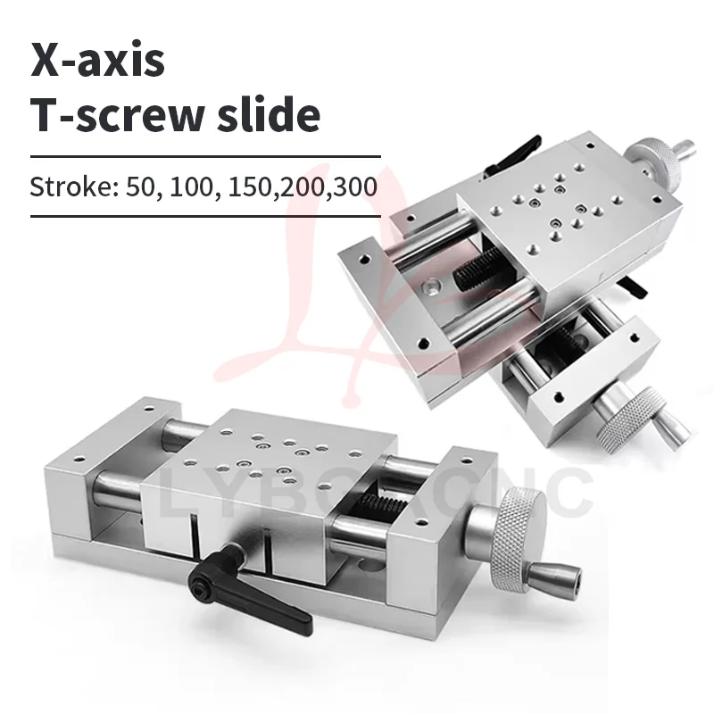 LY DIY XYZ Axis Heavy-duty Sliding Table 80MM Width Mini Shift Worktable Adjusting Worktable with Manual Micro Adjustment