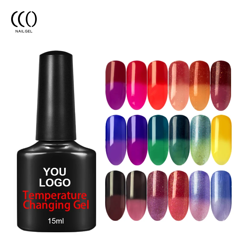 Professional Wholesaler Art Manicure Obvious Color Variation With Different Temperature Change Colored Gel Polish