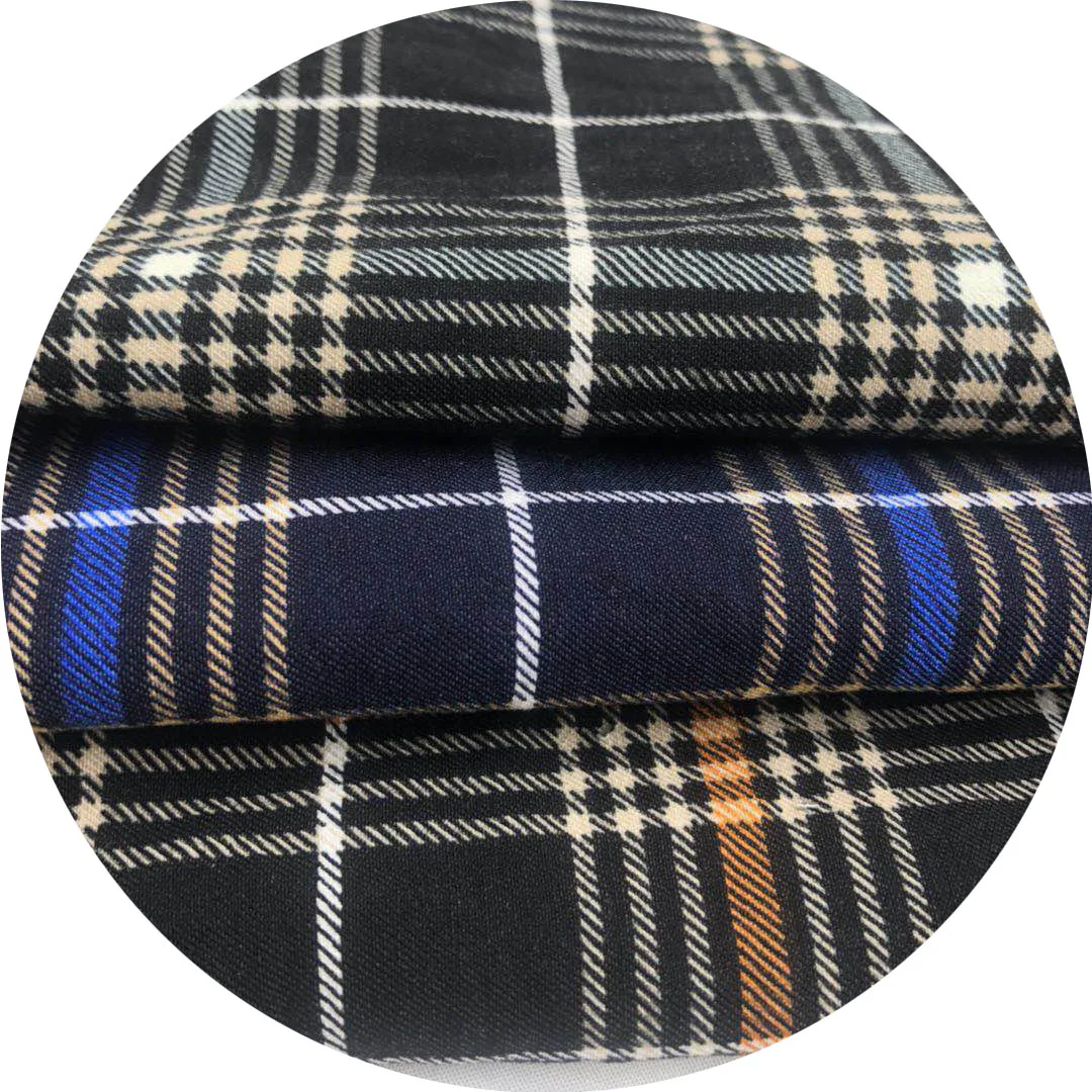 Ткань в клетку с принтом на заказ