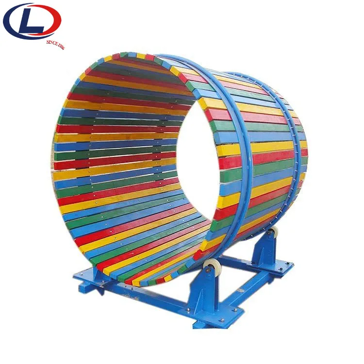 Amusement Rolling Drum Rotate Cylinder Rotary Treadmill Outdoor Playground Play Equipment For Kids Adults