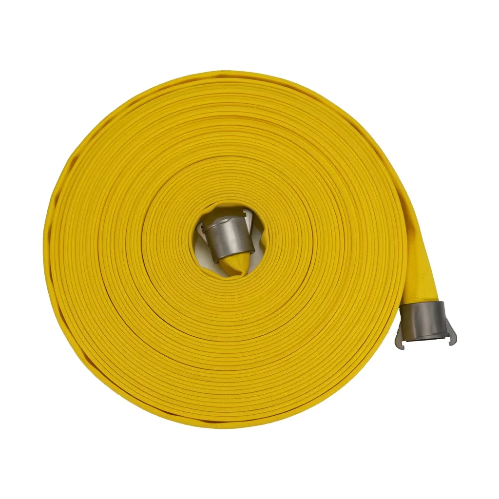 High Pressure Durable Rubber Fire Hose Durable -2.5 Fire Fighting Equipment Attachment Yellow