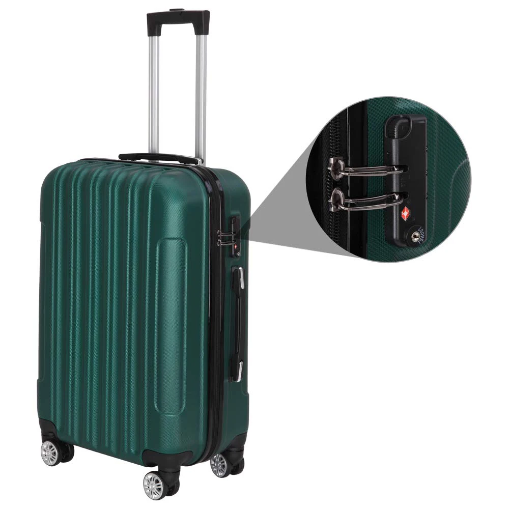 July 4 Wheels Hard Shell ABS Trolley Travelling Bags Maleta de Viajes Suitcases Luggage 3 Pieces Koffer Sets