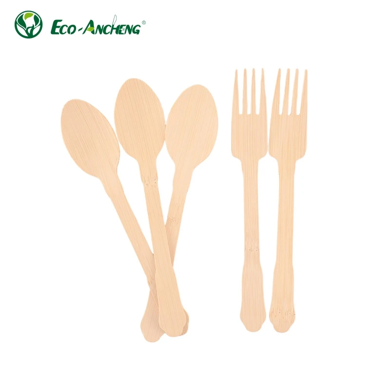 Manufacturer Eco Friendly Compostable Bamboo Cutlery Set Disposable Bamboo Cutlery