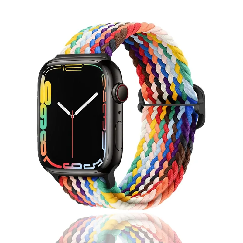 Soft braided Watch Band for Apple 38/40mm 42/44mm nylon adjustable Watch Strap replacement wristband Watch Band