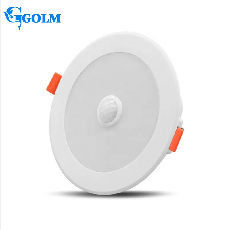 GOLM 5w 7w 9w 11w microwave radar sensor human body induction sound voice control downlight