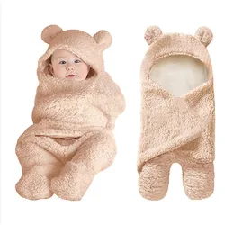for newborn Wholesale solid envelop sleeves winter swaddle wrap sleep sack baby sleeping bags
